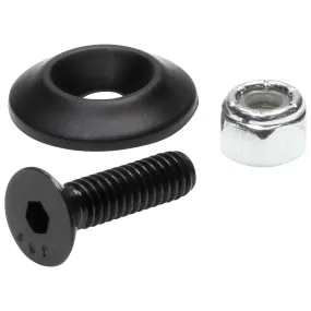 Allstar Performance Plastic Countersunk Bolt Kit - 1/4" x 1" - Black (10 Pack)