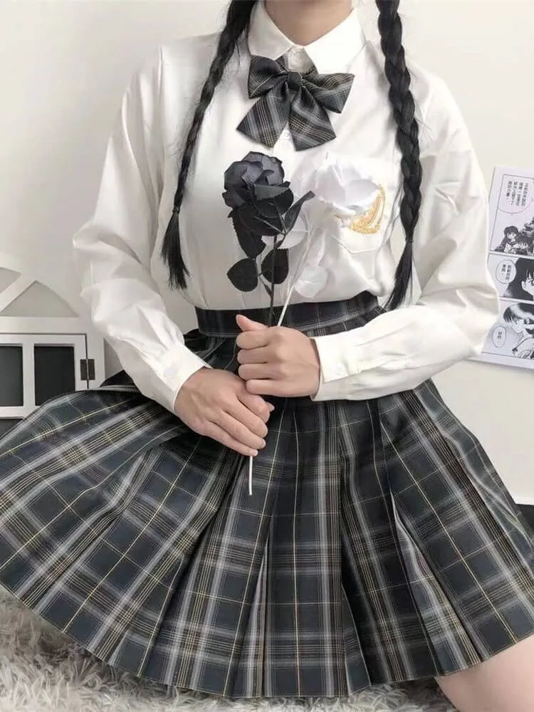 [August Olive] JK uniform skirt