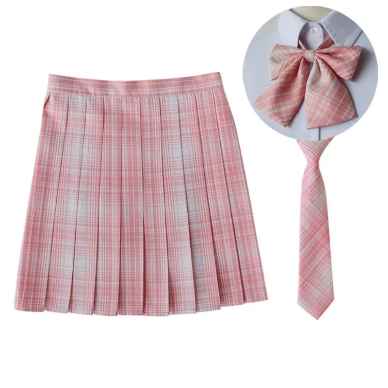 Blossom Pink JK vintage plaid uniform skirt