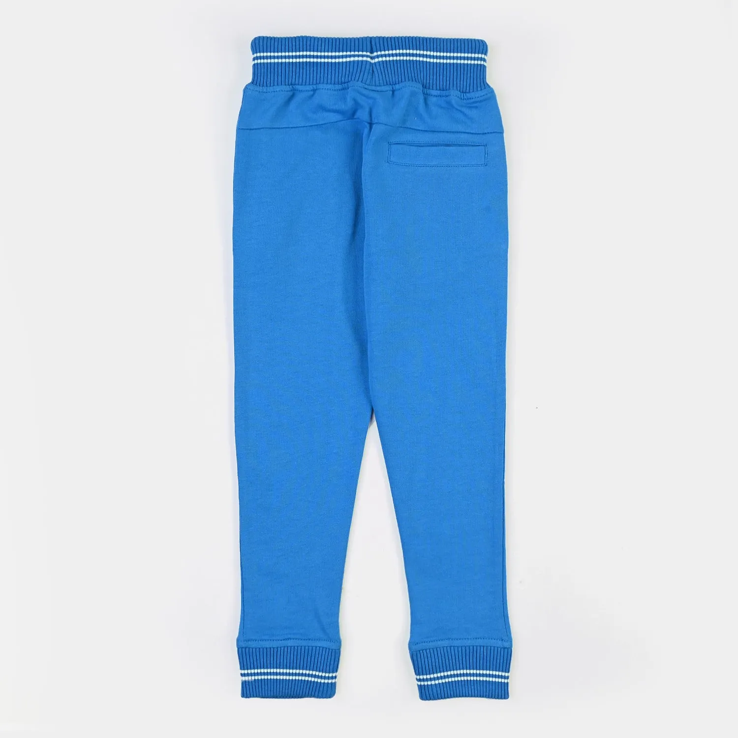 Boys Cotton Terry Terry and Fleece Pyjama Original-B.Blue