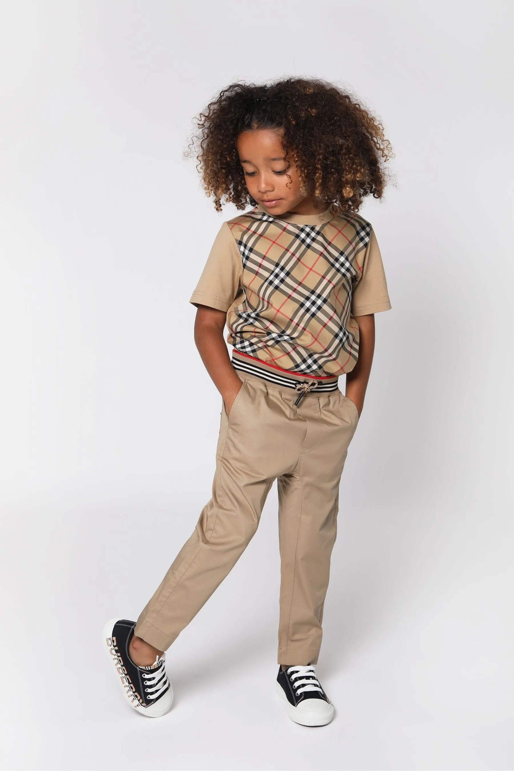 Burberry Boys Beige Cotton Trousers