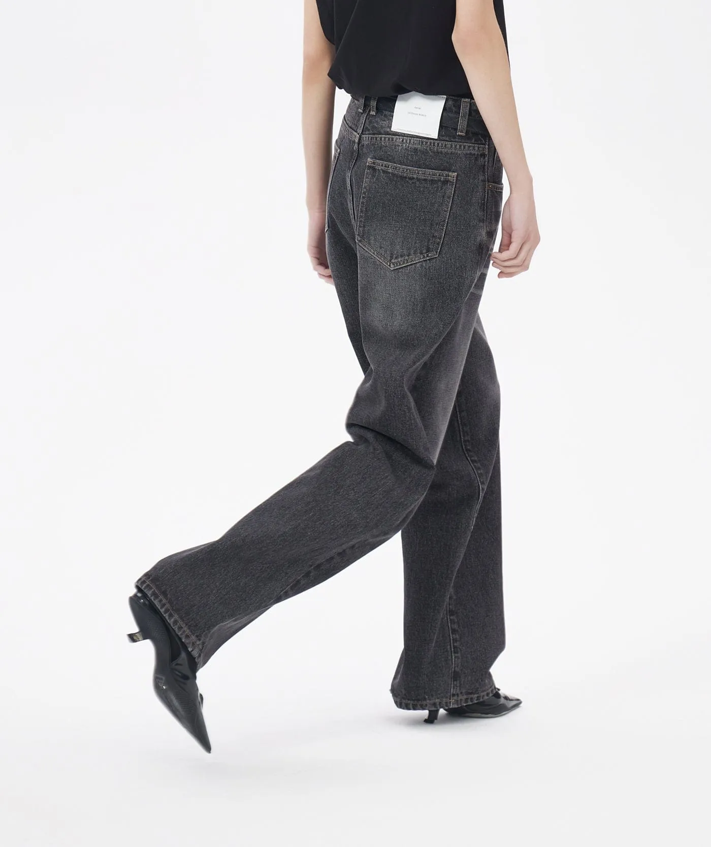 Classic Black Straight Leg Jeans