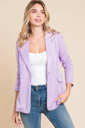 Cordelia Button Up Long Sleeve Slit Blazer