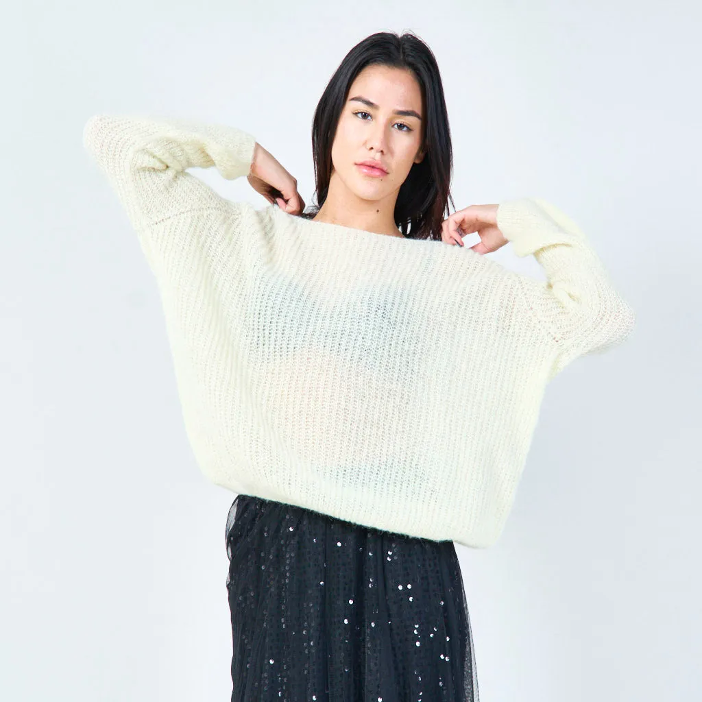 Cozy oversized knitted sweater wholesale