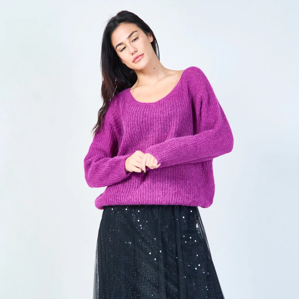 Cozy oversized knitted sweater wholesale