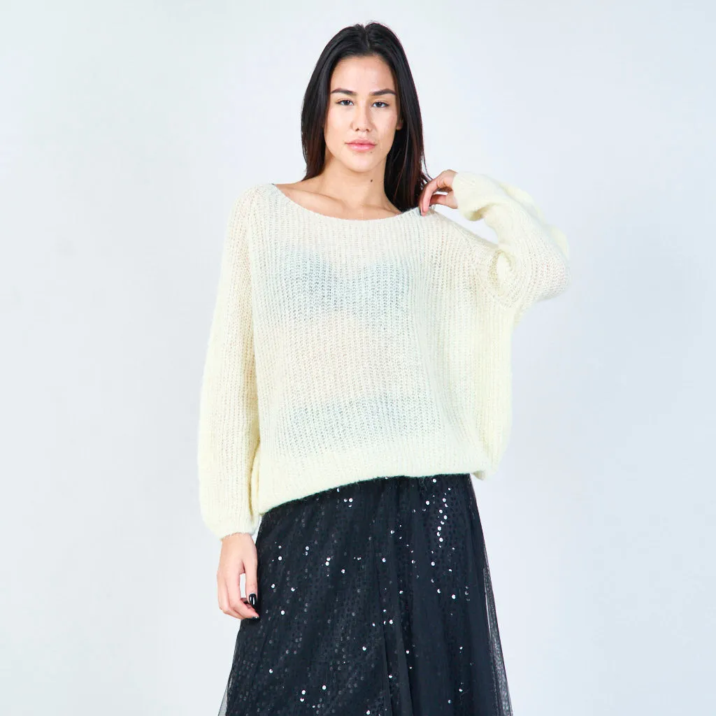 Cozy oversized knitted sweater wholesale