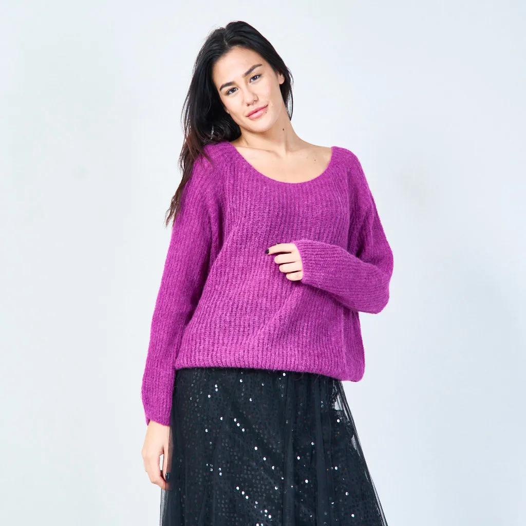 Cozy oversized knitted sweater wholesale