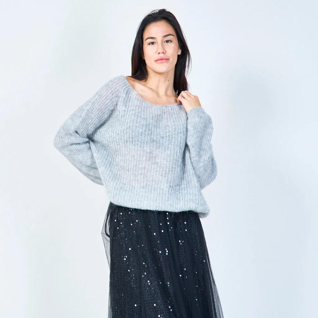 Cozy oversized knitted sweater wholesale