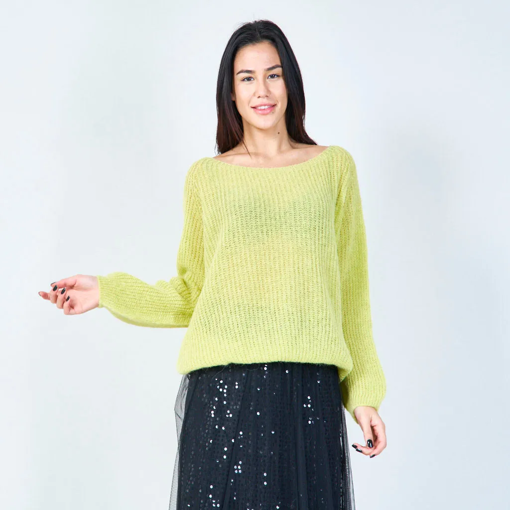 Cozy oversized knitted sweater wholesale