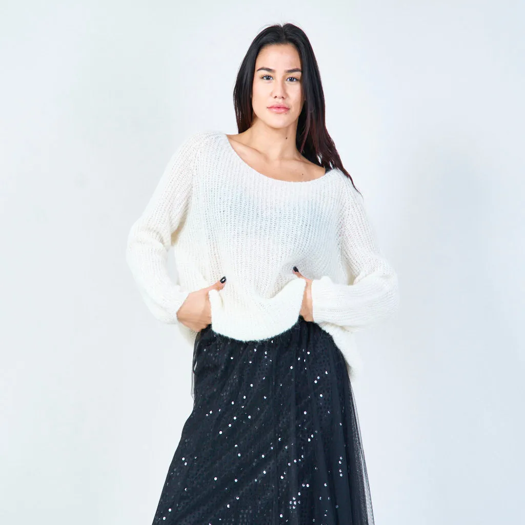 Cozy oversized knitted sweater wholesale