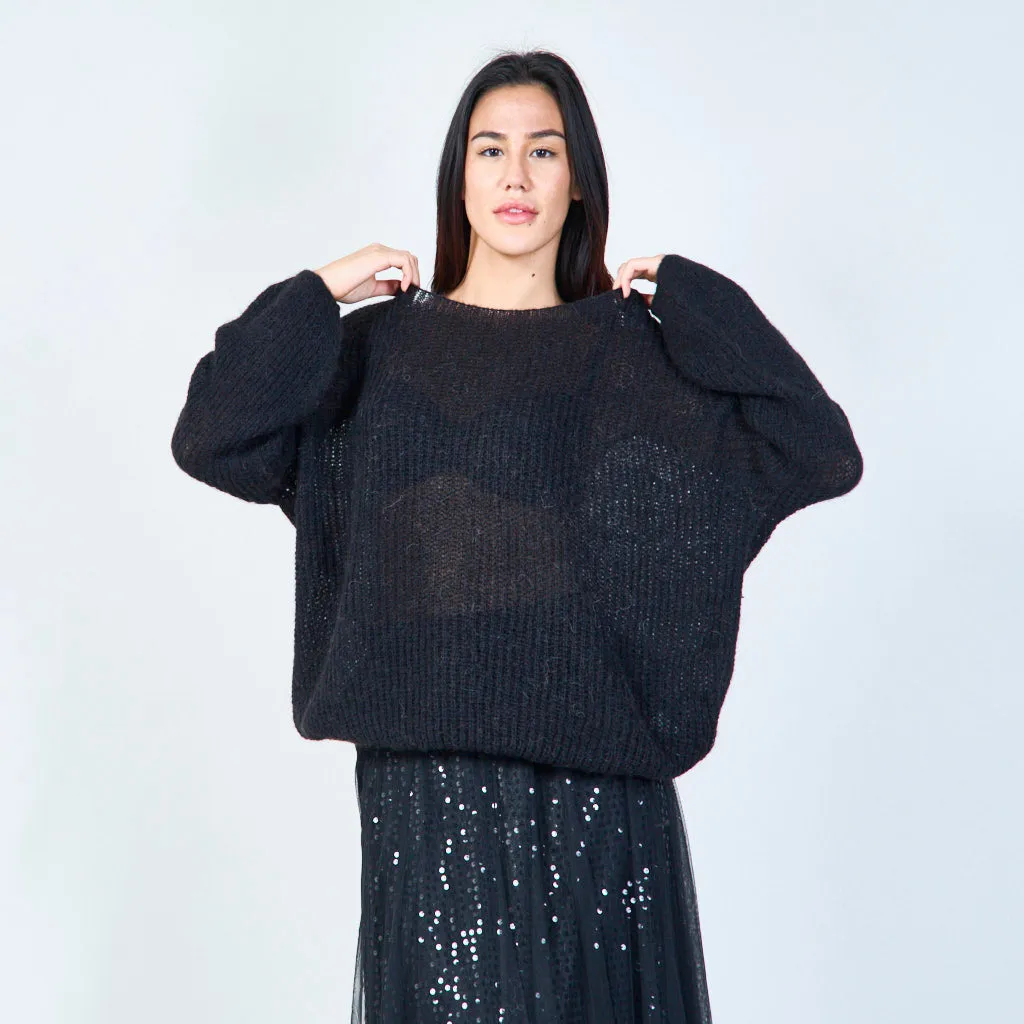 Cozy oversized knitted sweater wholesale