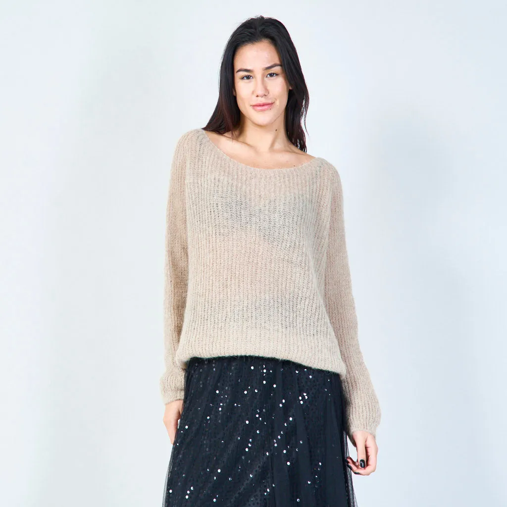 Cozy oversized knitted sweater wholesale