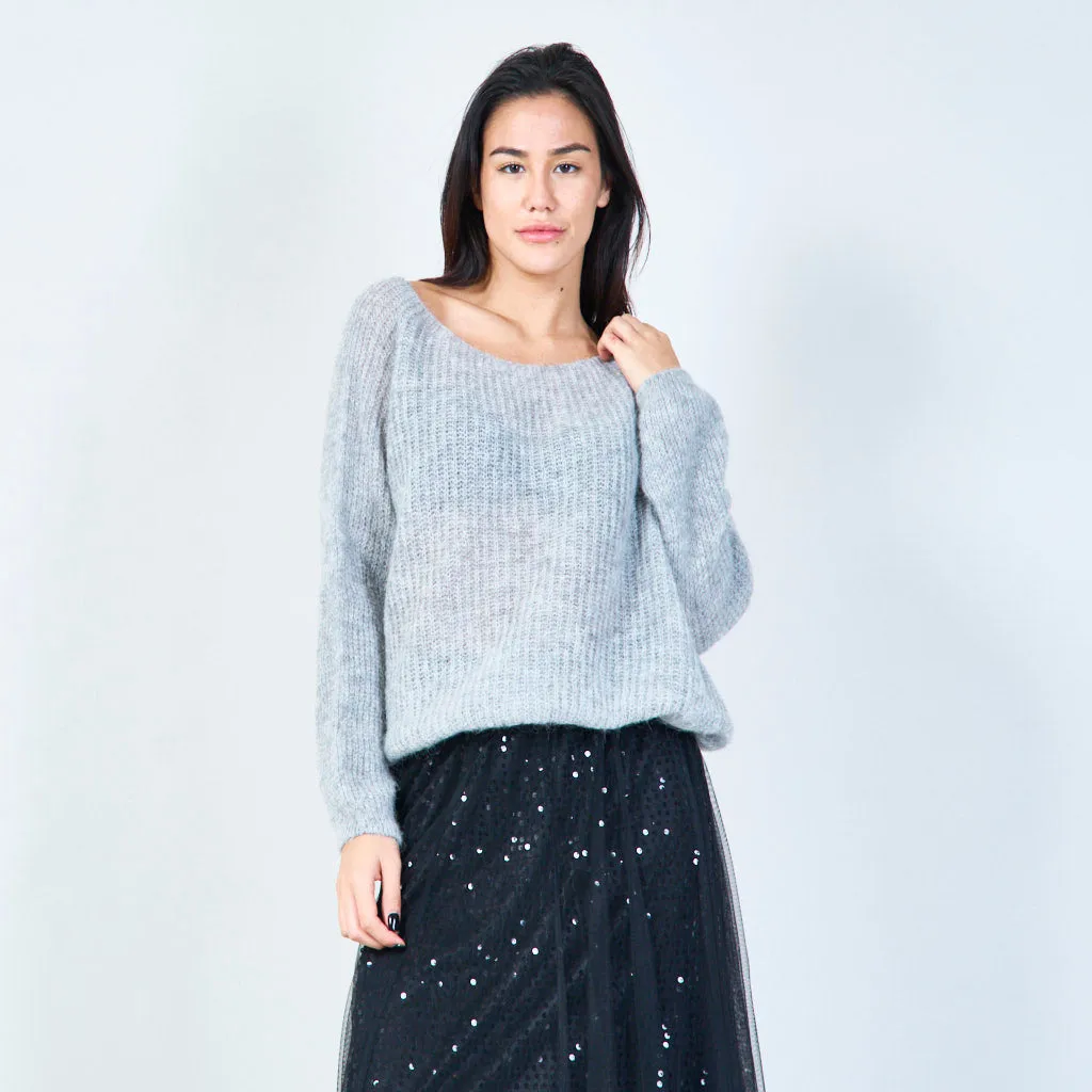 Cozy oversized knitted sweater wholesale