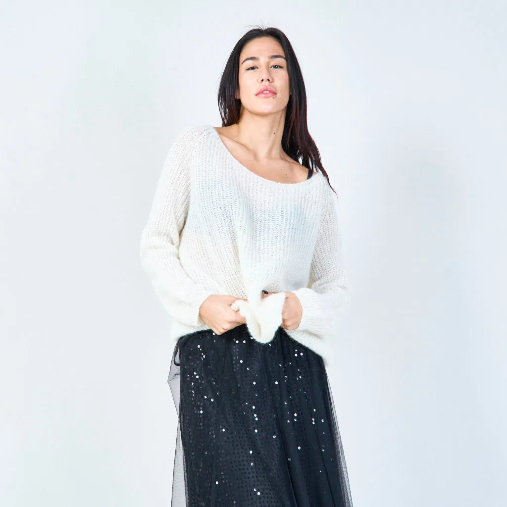 Cozy oversized knitted sweater wholesale