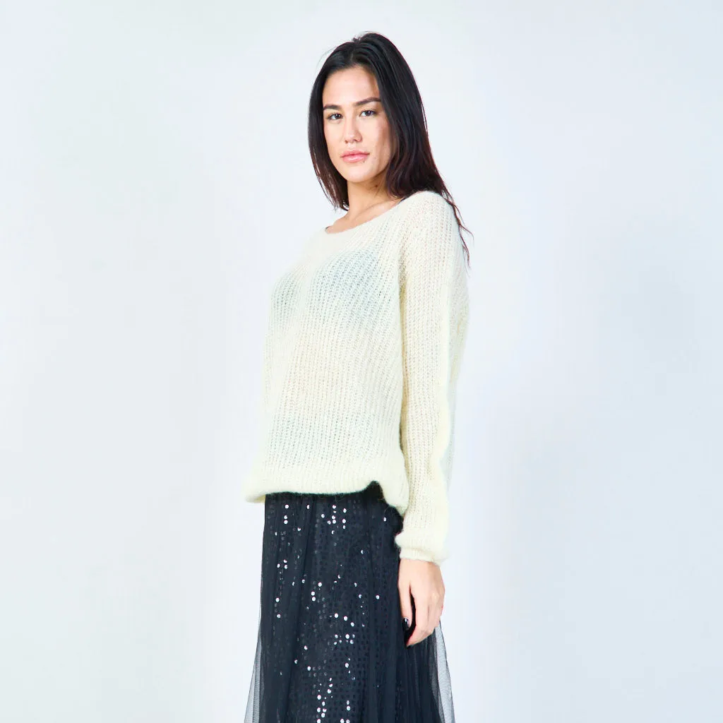 Cozy oversized knitted sweater wholesale