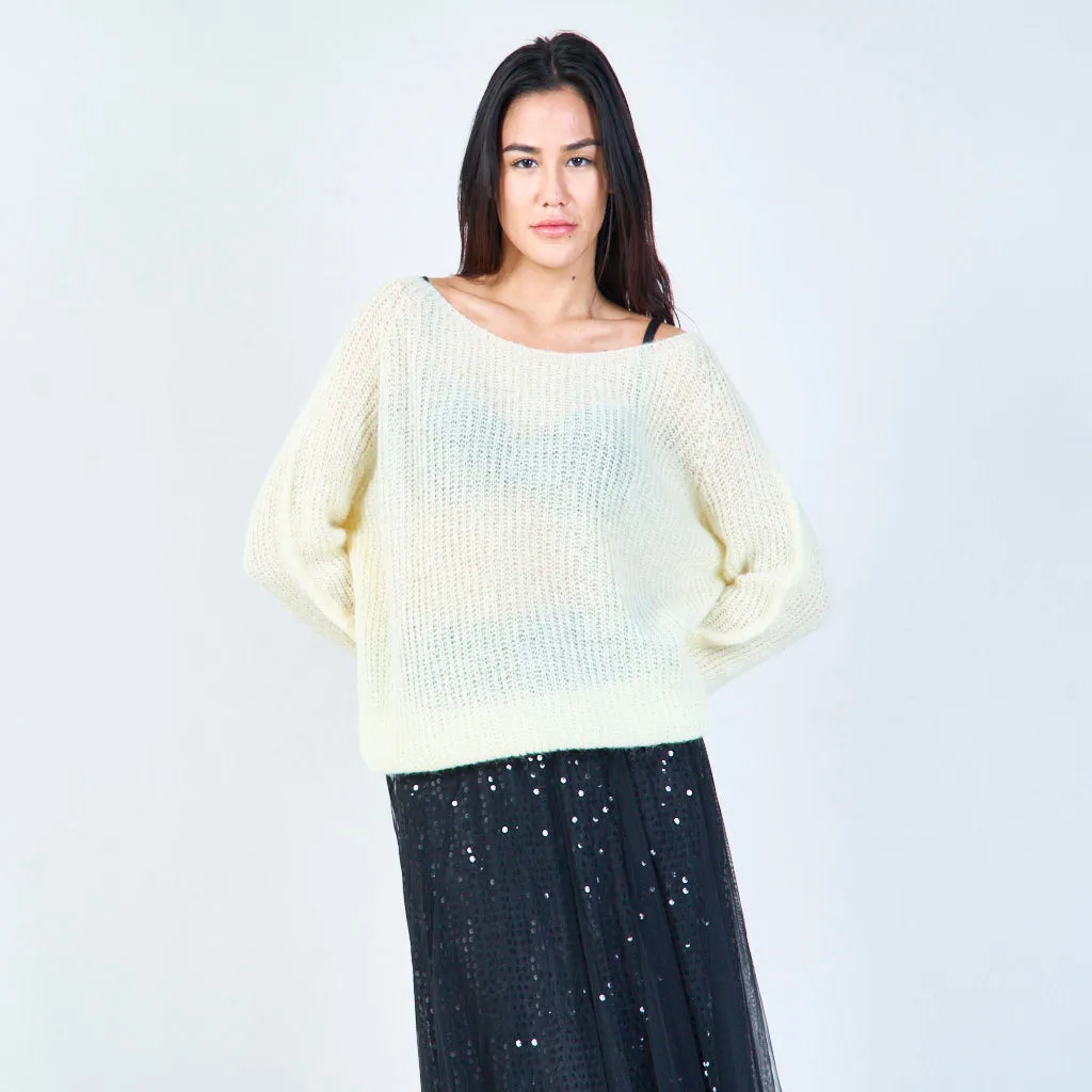 Cozy oversized knitted sweater wholesale