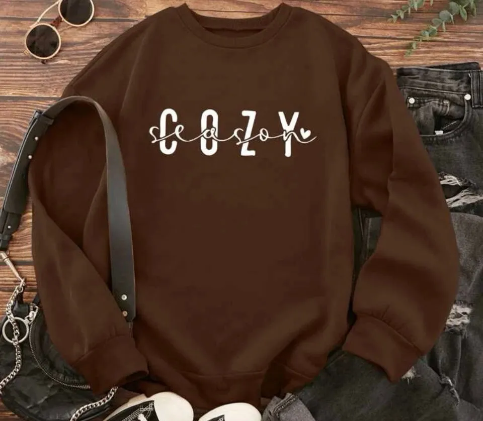 Cozy season sweatshirts Black Green Red Cream