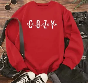 Cozy season sweatshirts Black Green Red Cream