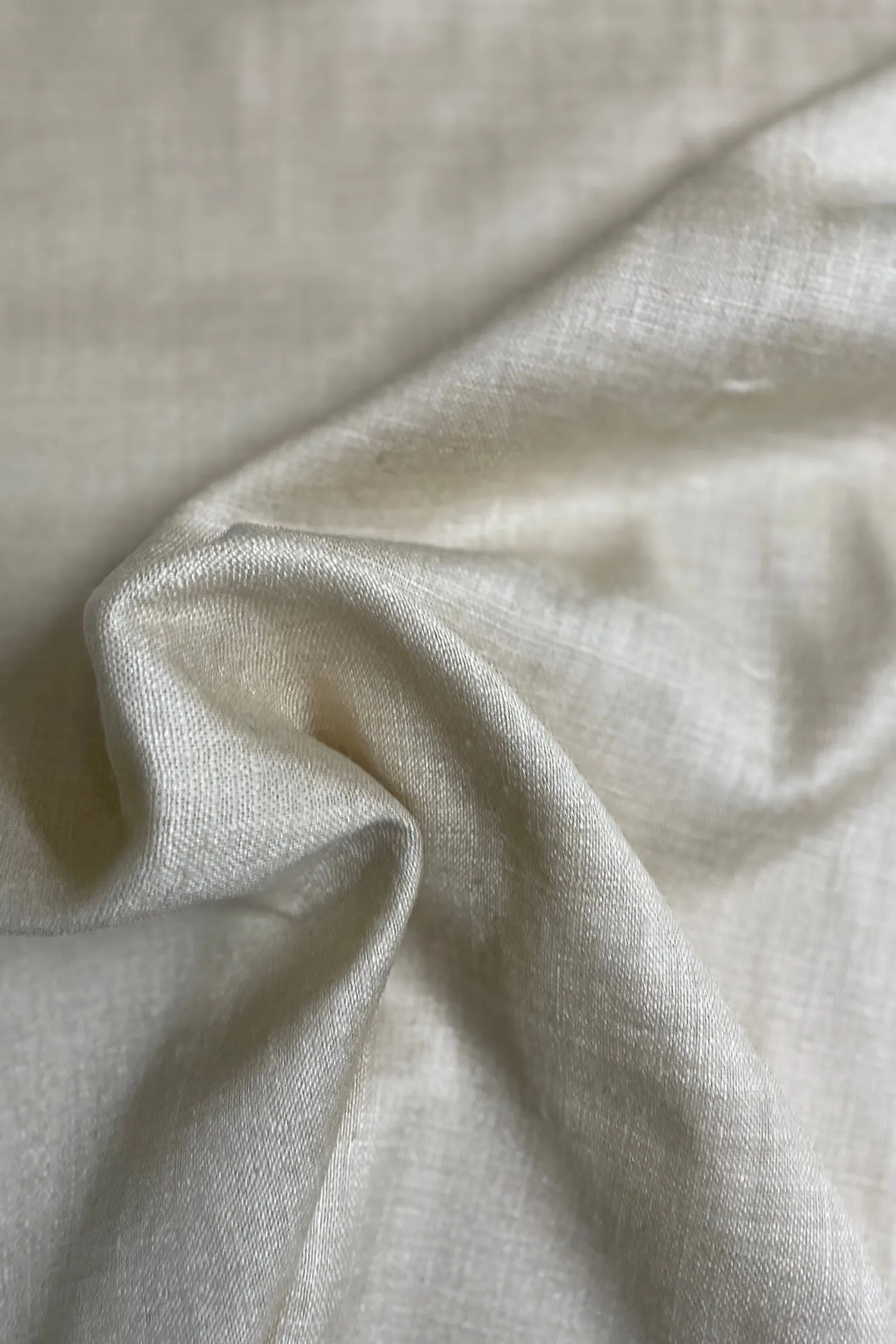 Cream Brûlée 1-Ply Silk Linen (Matka)