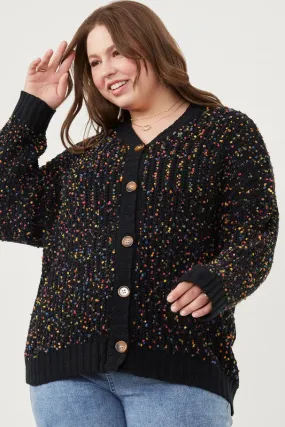 Curvy Girl Pop of Confetti Cardigan