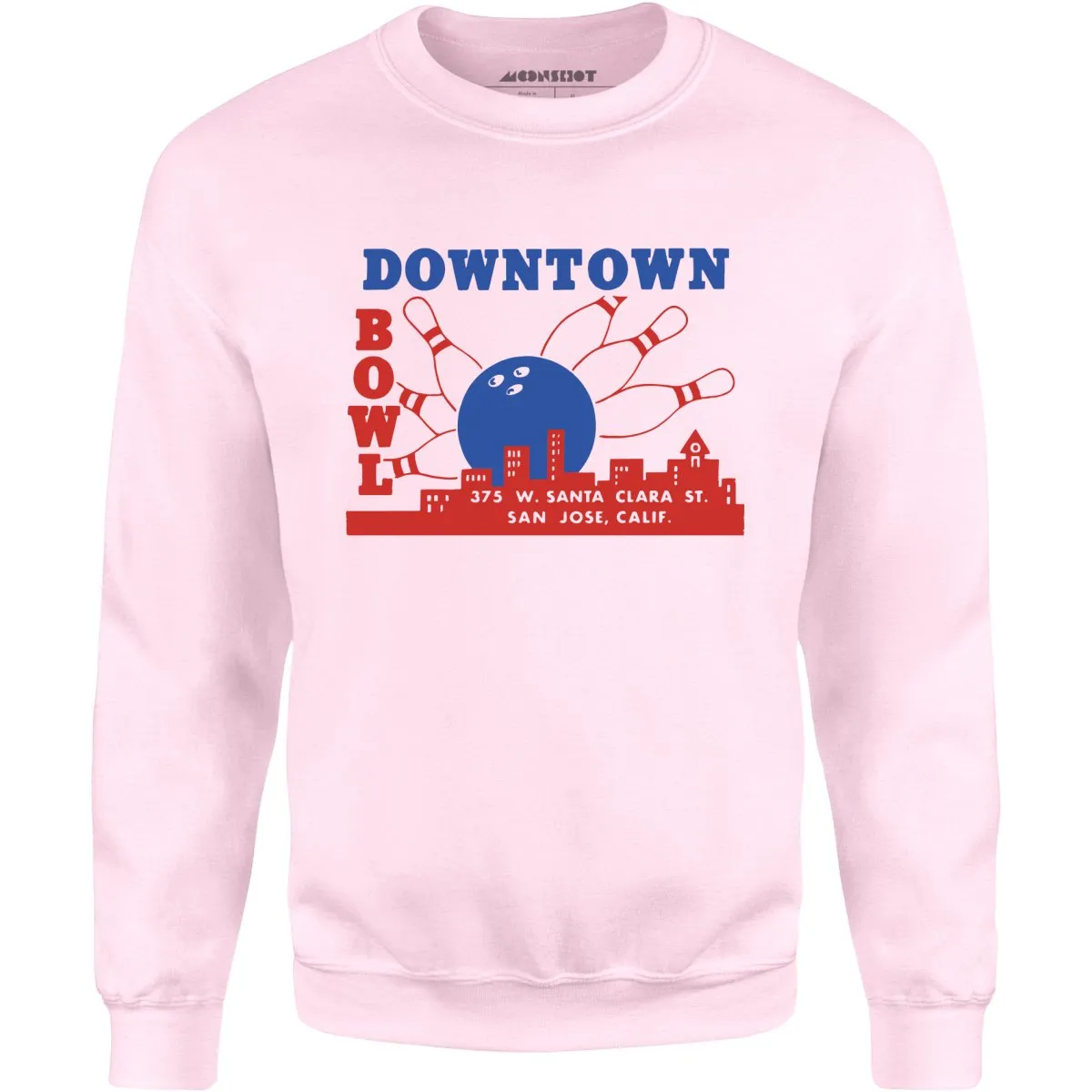 Downtown Bowl - San Jose, CA - Vintage Bowling Alley - Unisex Sweatshirt