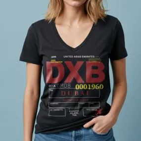 DXB - Women's V-Neck T-Shirt