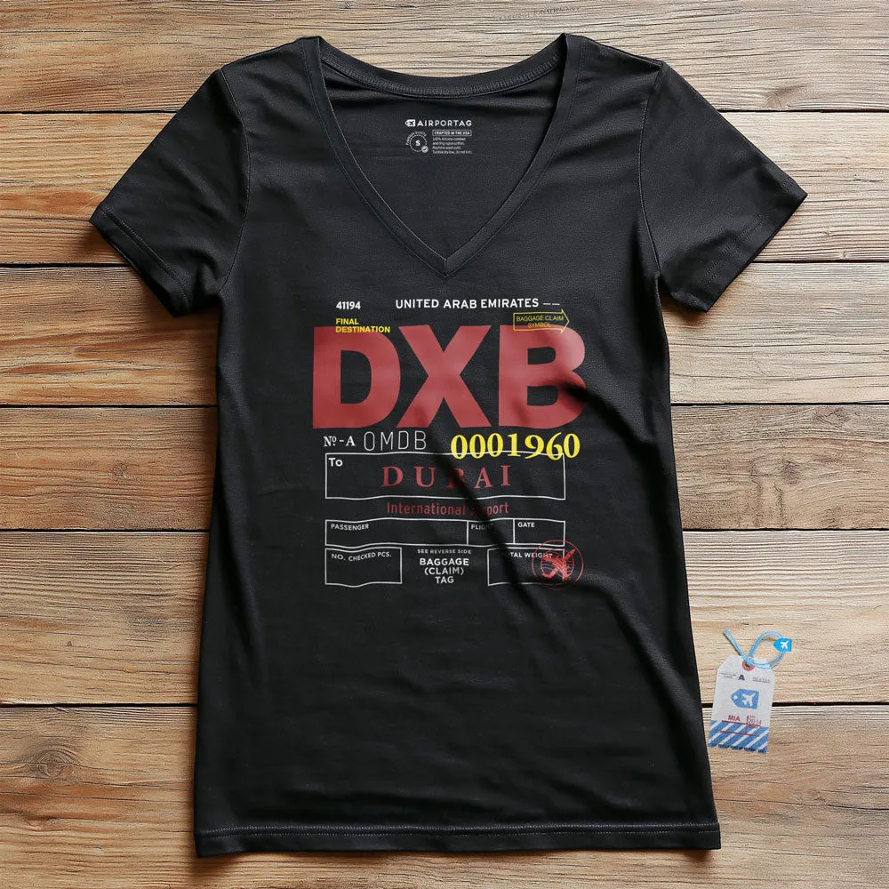 DXB - Women's V-Neck T-Shirt