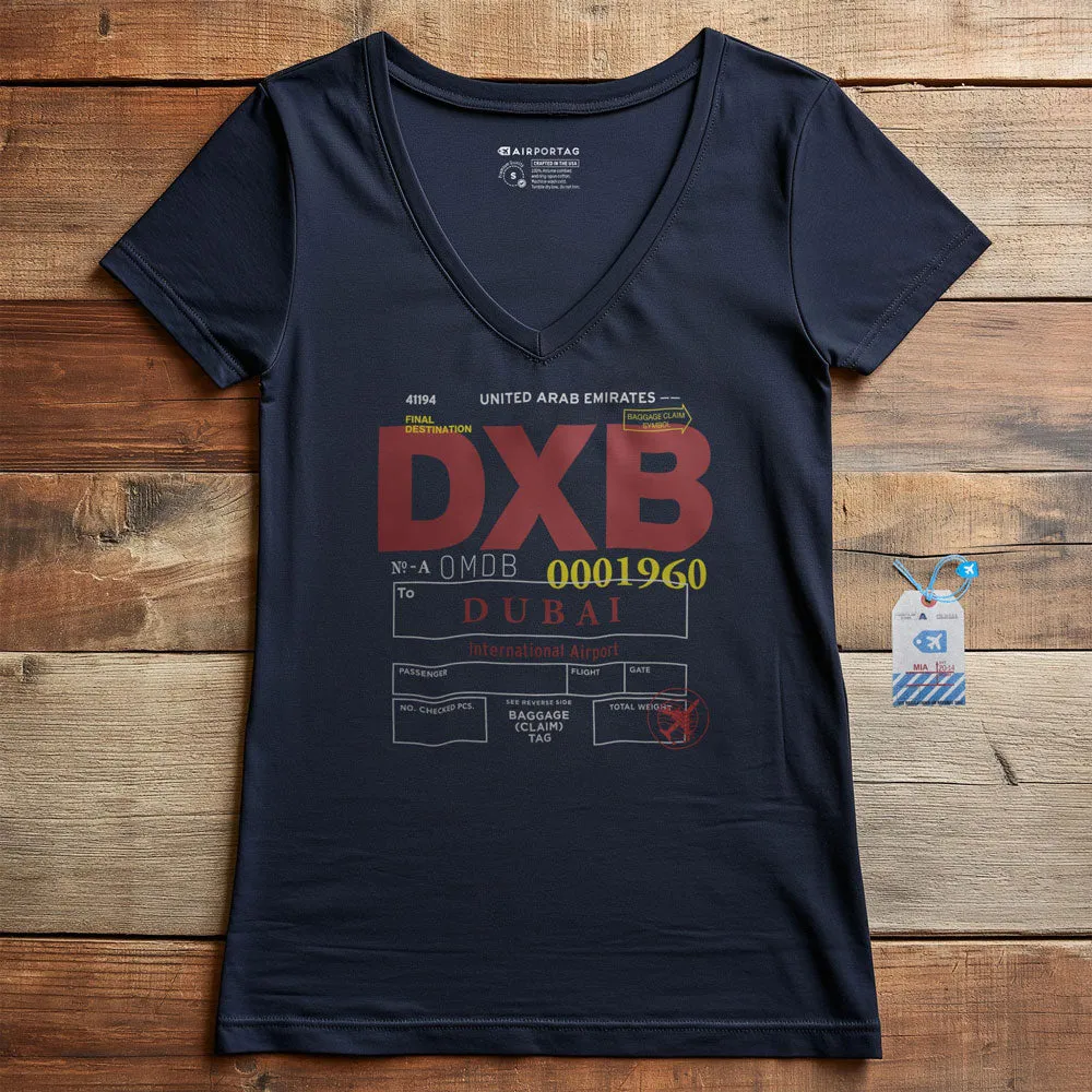 DXB - Women's V-Neck T-Shirt