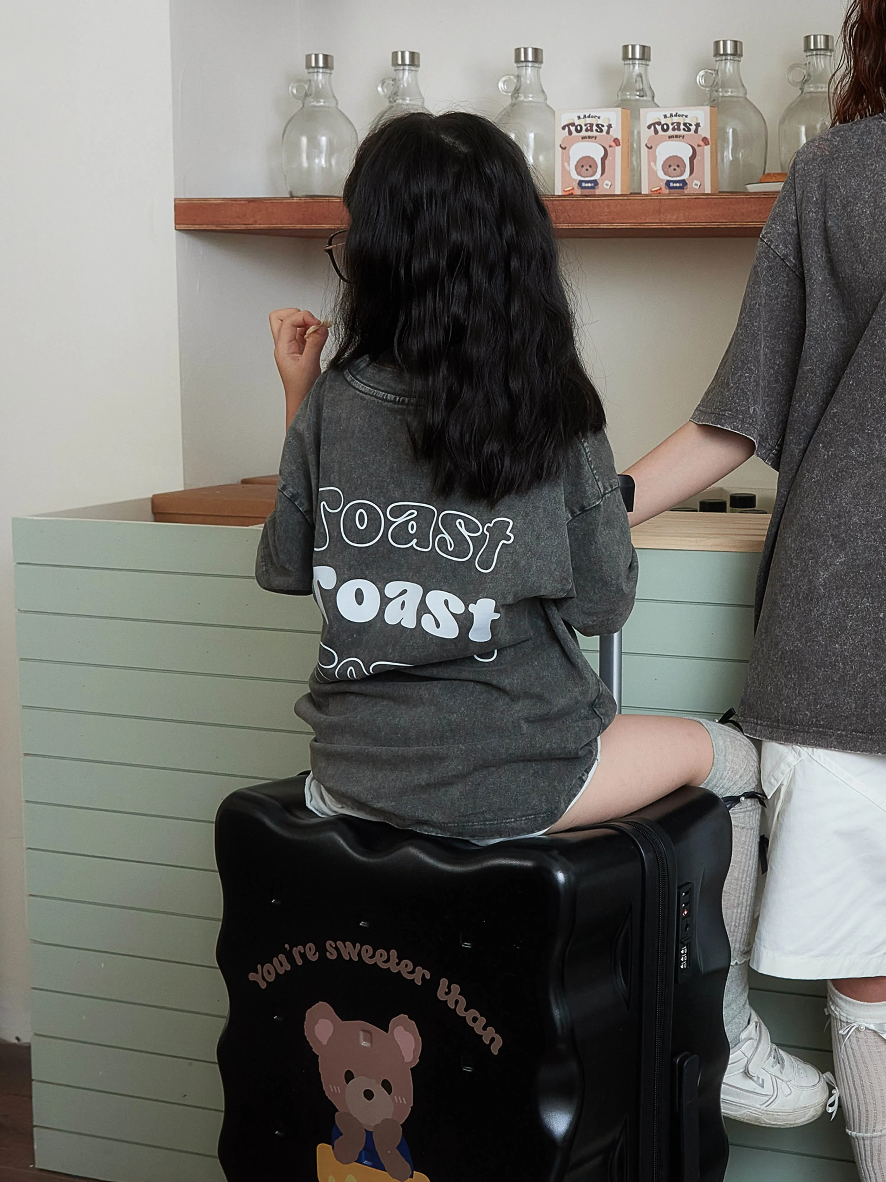 [EM] Toast Logo Kid T-Shirt Collection DARK GREY