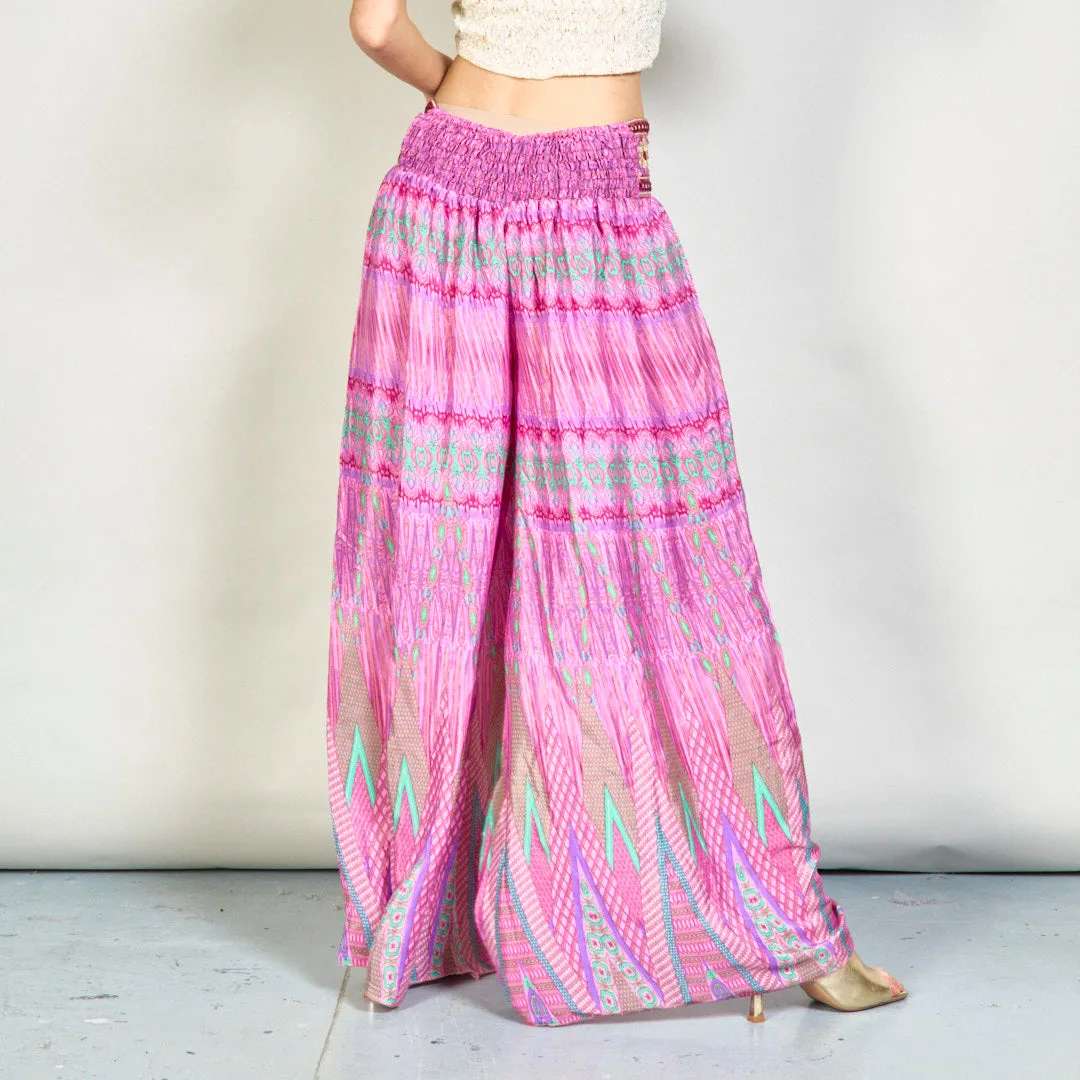 Embellished bohemian wide-leg trousers wholesale