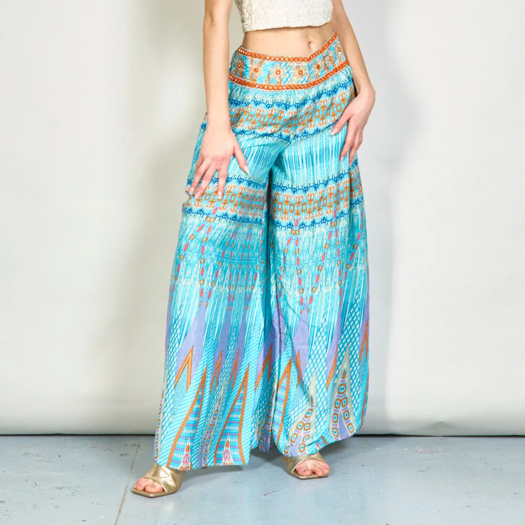 Embellished bohemian wide-leg trousers wholesale