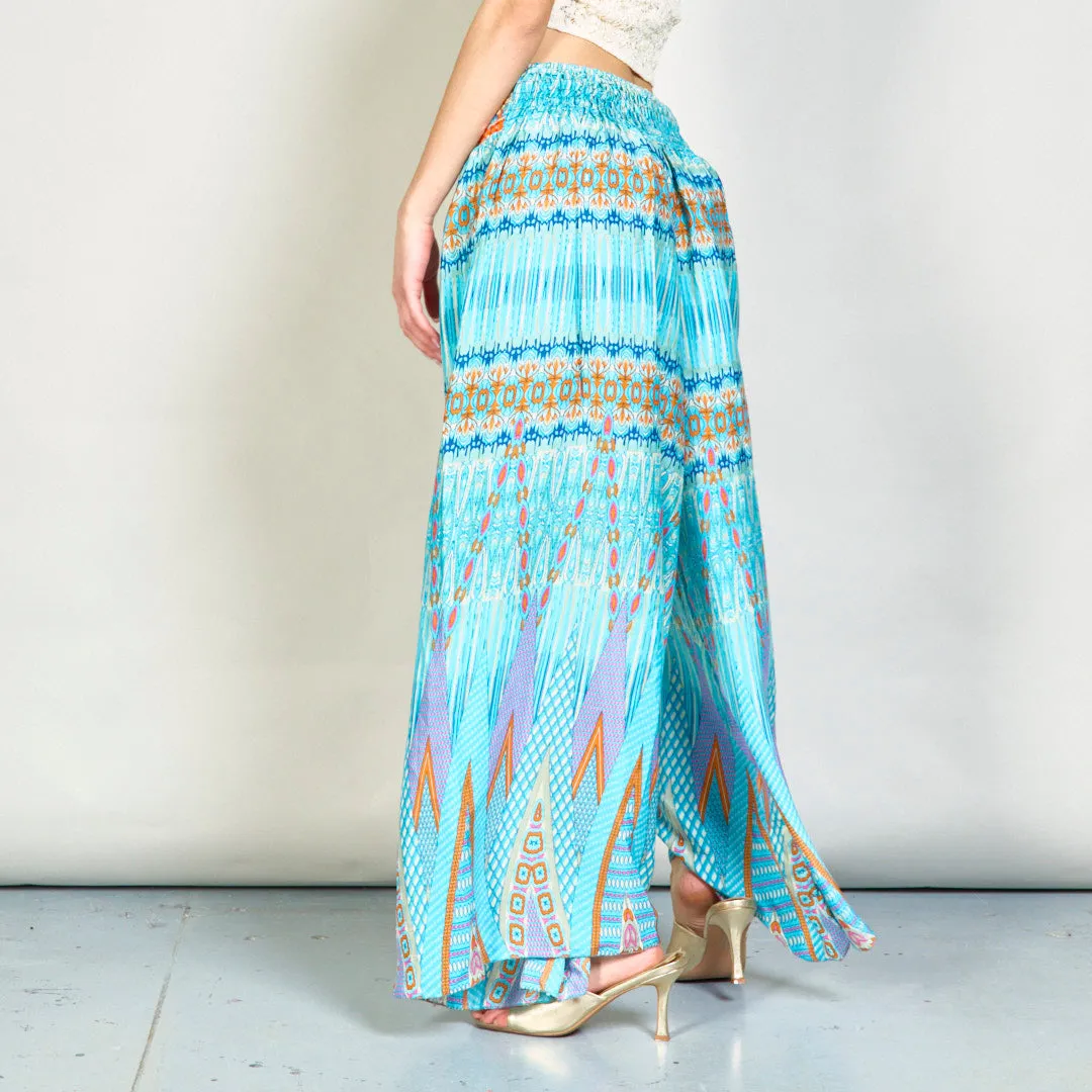 Embellished bohemian wide-leg trousers wholesale