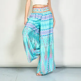 Embellished bohemian wide-leg trousers wholesale