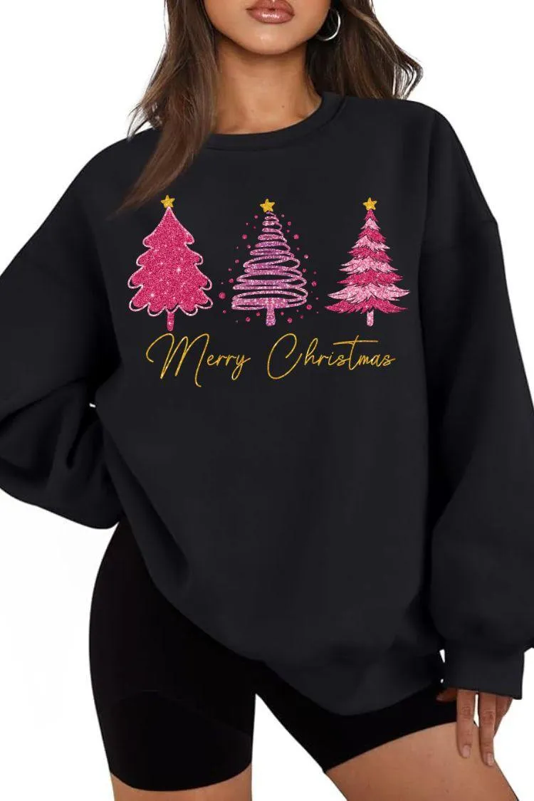 Festive Merry Christmas Crewneck Holiday Sweatshirt