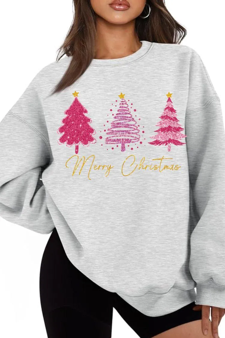 Festive Merry Christmas Crewneck Holiday Sweatshirt