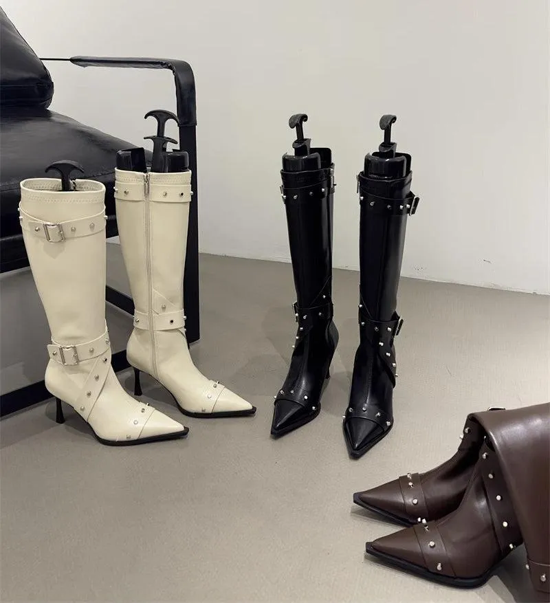 Gemma Buckled Knee-High Boots