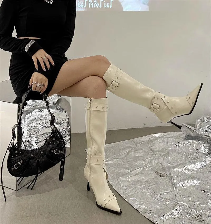 Gemma Buckled Knee-High Boots