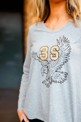 Ginny Eagle Print Long Sleeve T Shirt