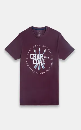 GRAPHIC T SHIRT MAROON