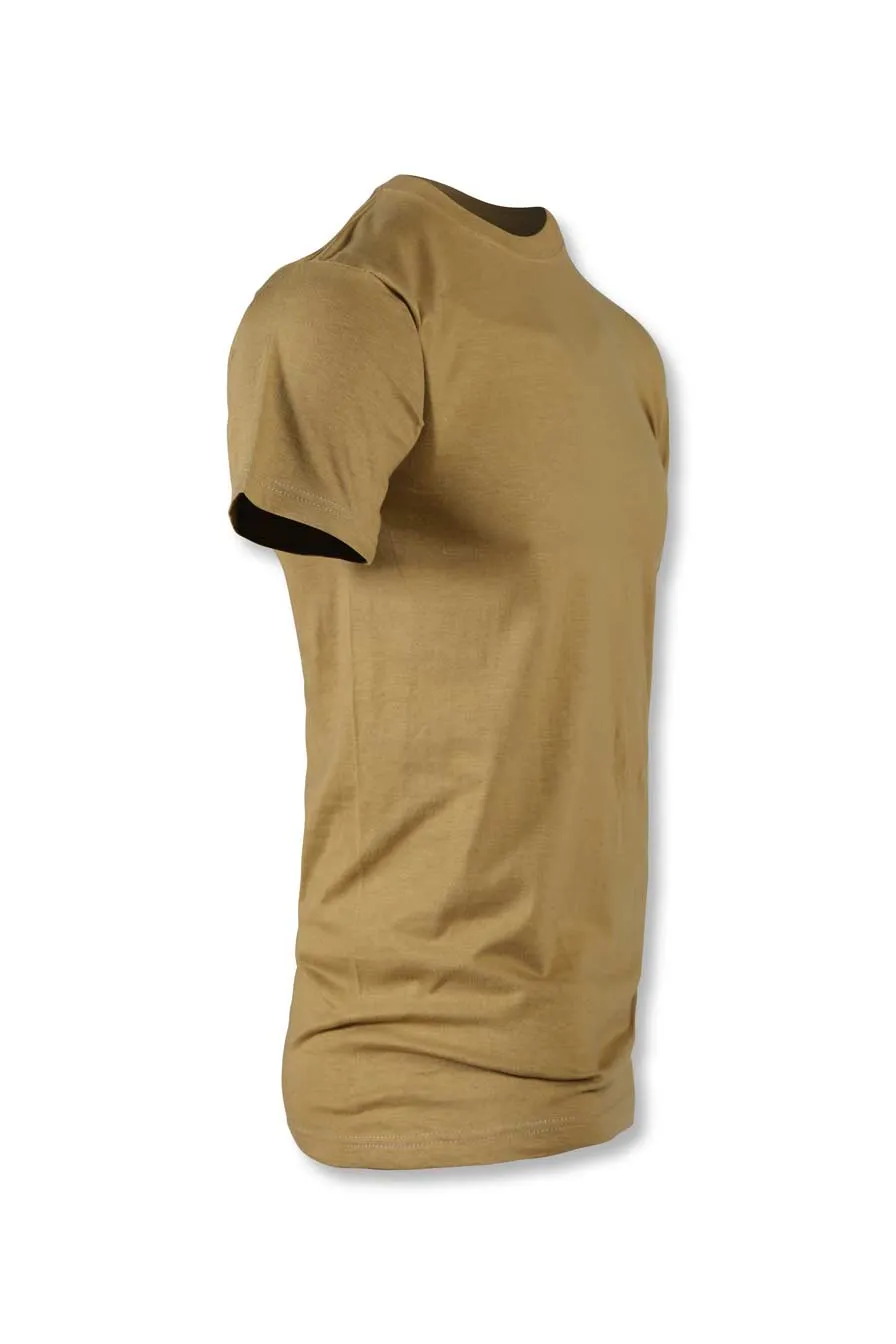 HALF-SLEEVE COTTON T-SHIRT (BEIGE)