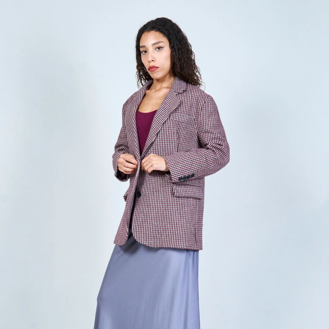 Houndstooth patterned blazer wholesale