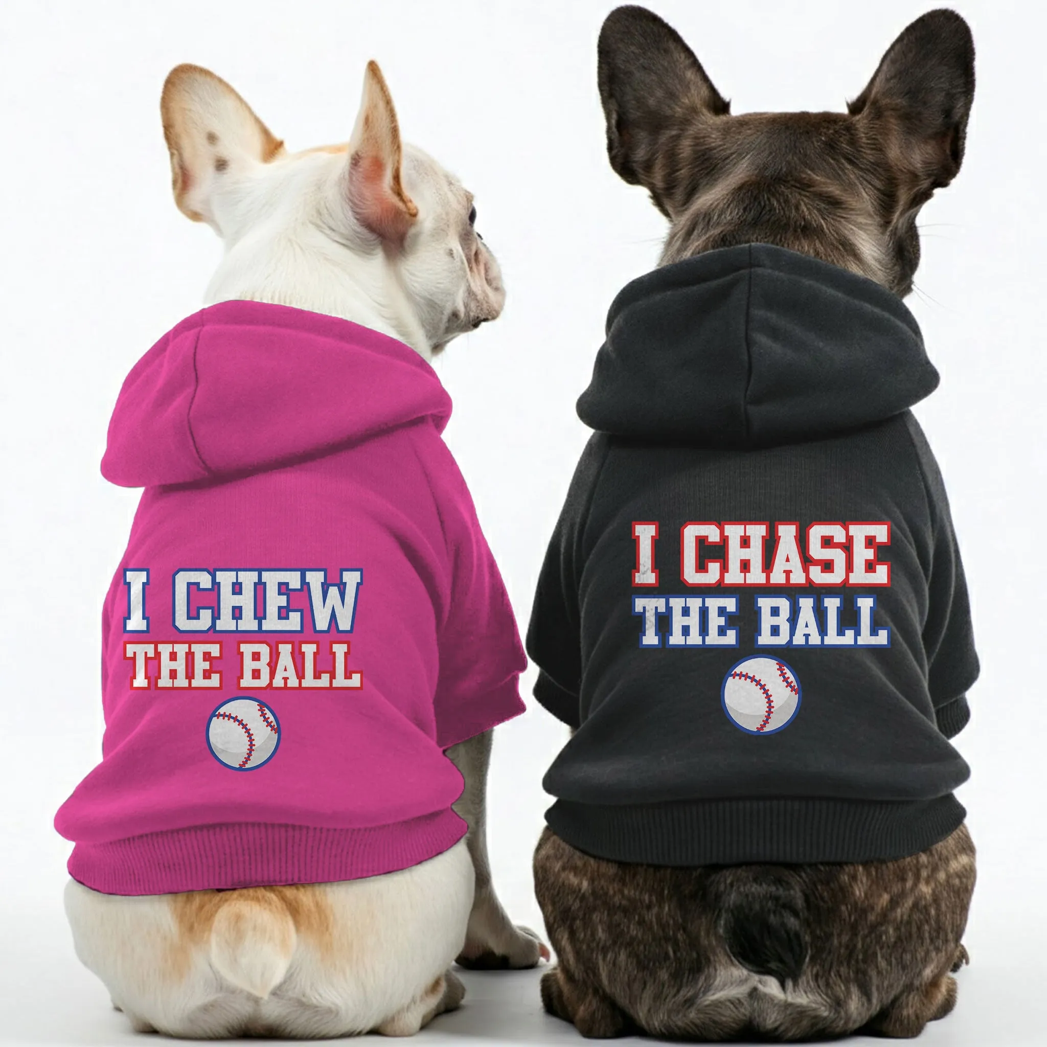 I chew the ball and I chase the ball - Matching French Bulldog Hoodies – Stylish, Cozy & Personalized!