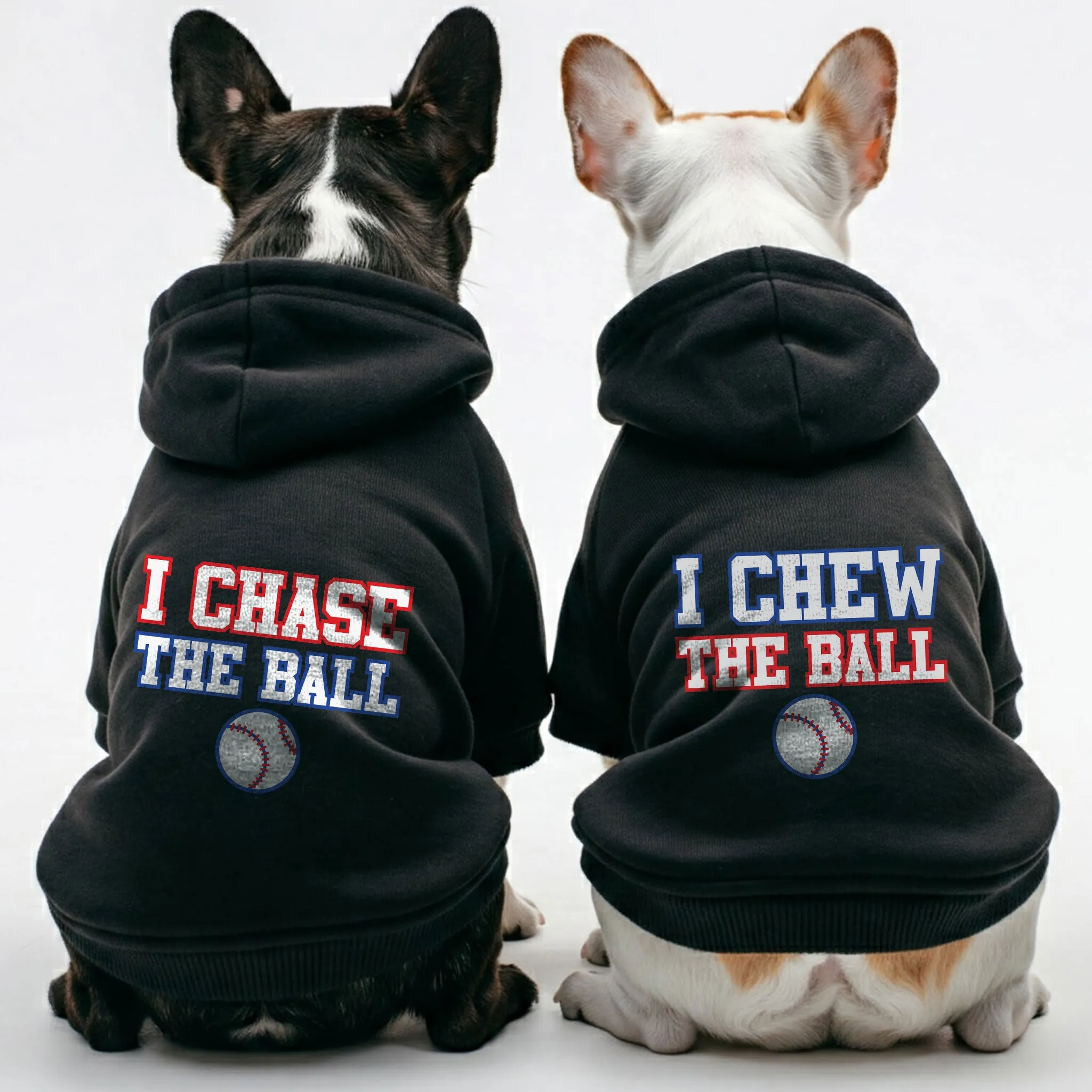 I chew the ball and I chase the ball - Matching French Bulldog Hoodies – Stylish, Cozy & Personalized!