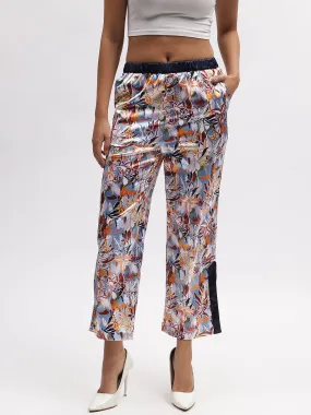 Iconic Women Multi Printed Regular Fit Trouser