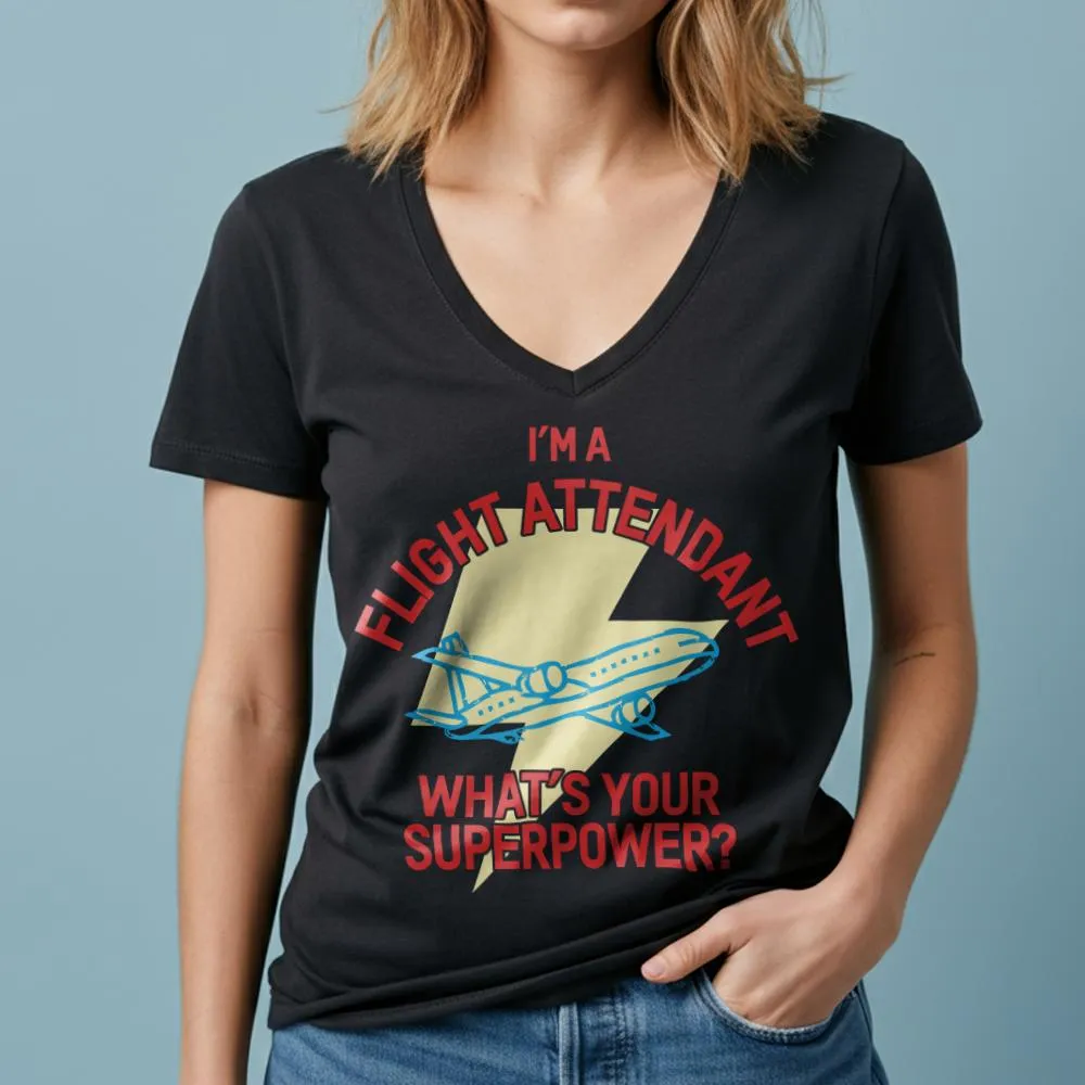 I'm Flight Attendant - Women's V-Neck T-Shirt