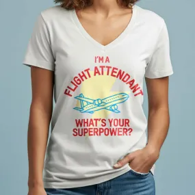 I'm Flight Attendant - Women's V-Neck T-Shirt