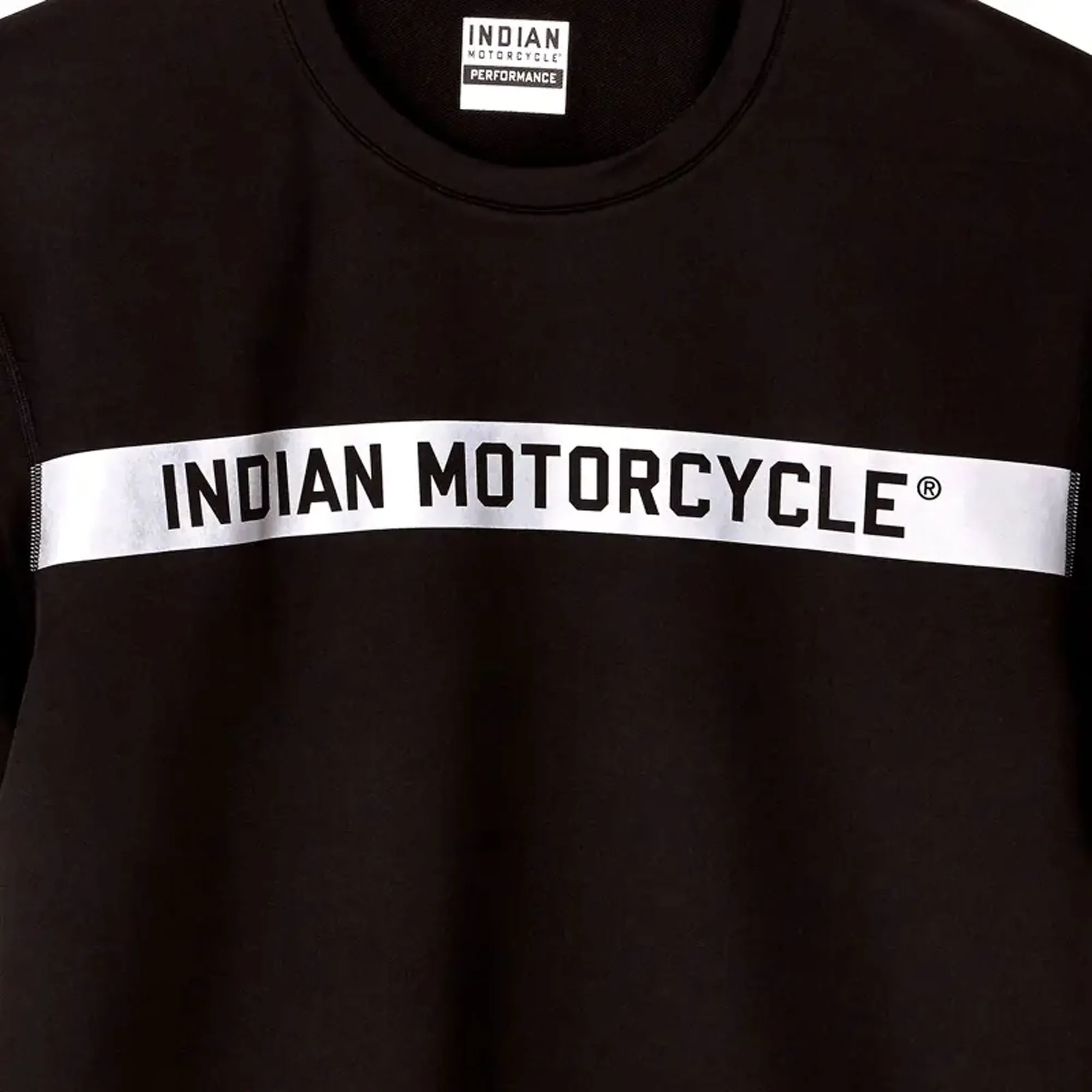 Indian Motorcycle Mens Block Panel Athlete T-Shirt Black