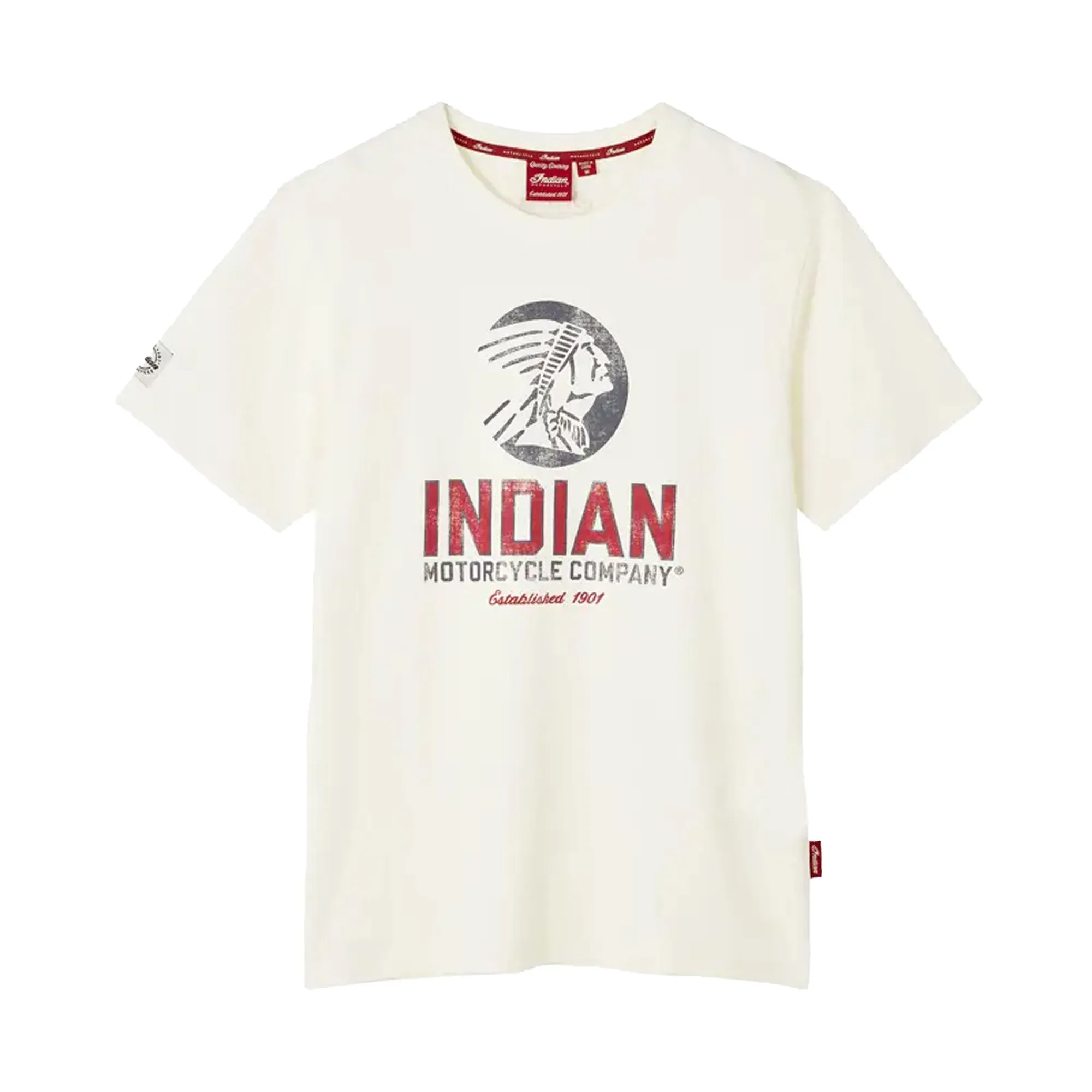 Indian Motorcycle Mens Circle Headdress T-Shirt White