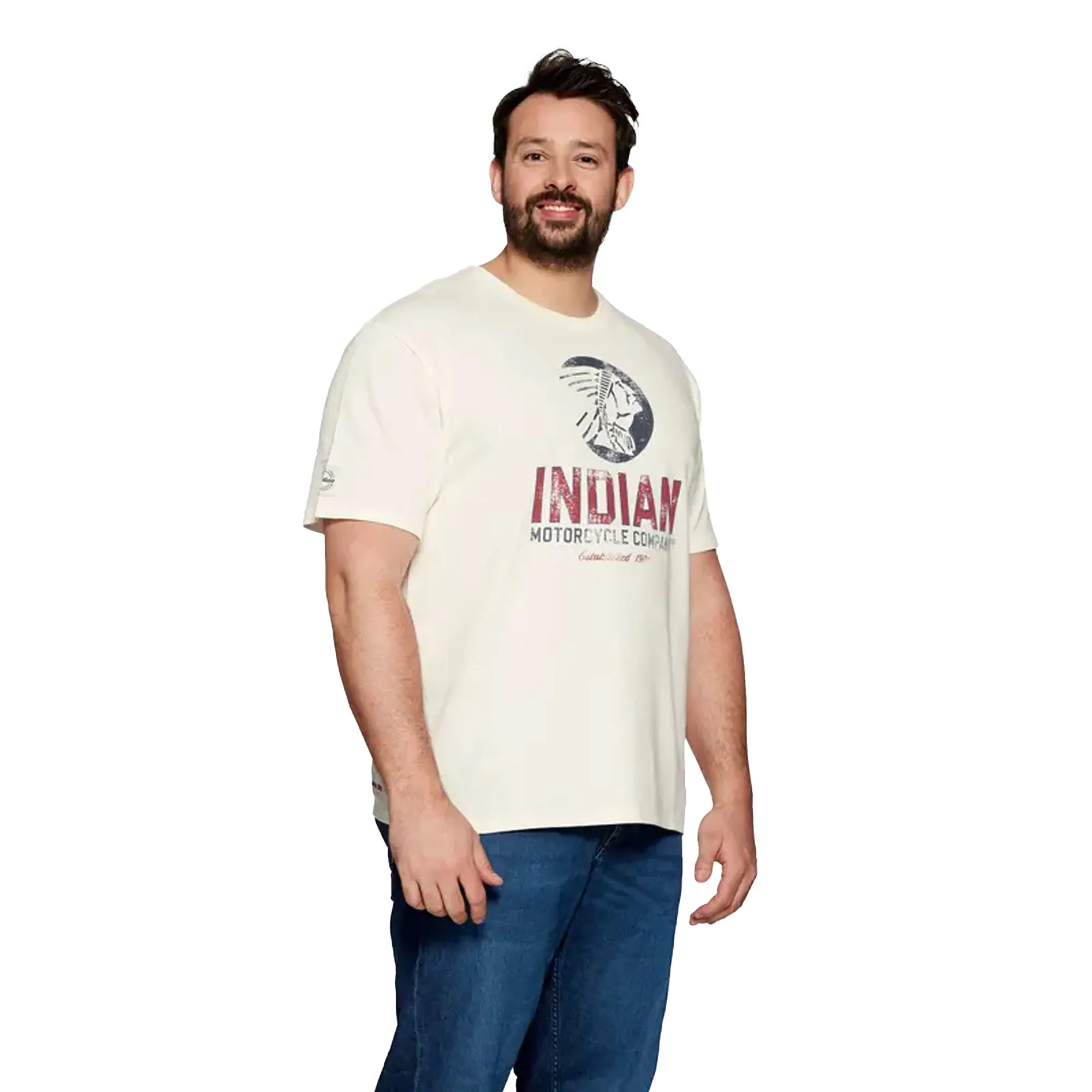 Indian Motorcycle Mens Circle Headdress T-Shirt White