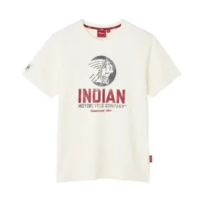 Indian Motorcycle Mens Circle Headdress T-Shirt White